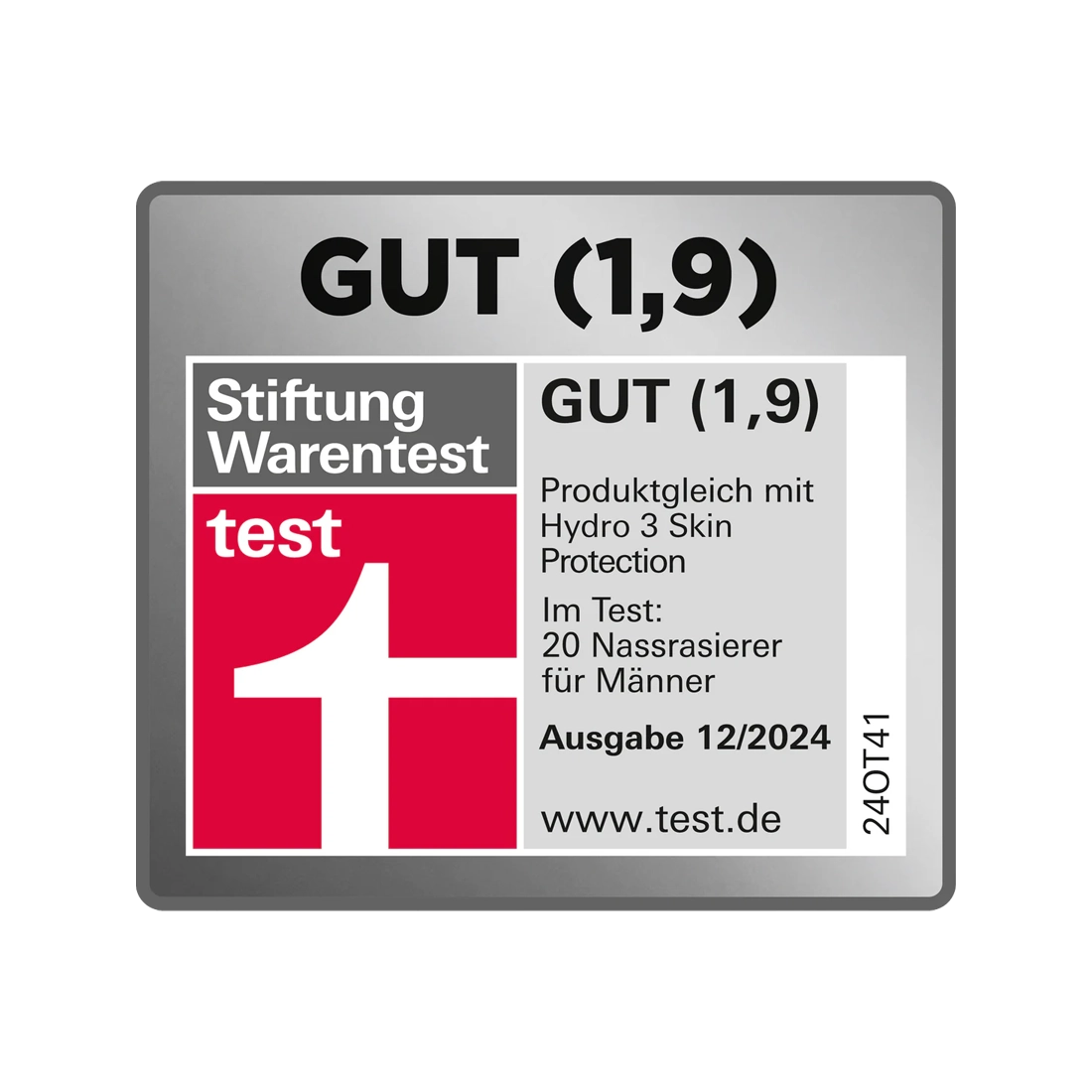 Hydro 3 Rasierer - AUSGEZEICHNET von Stiftung Warentest